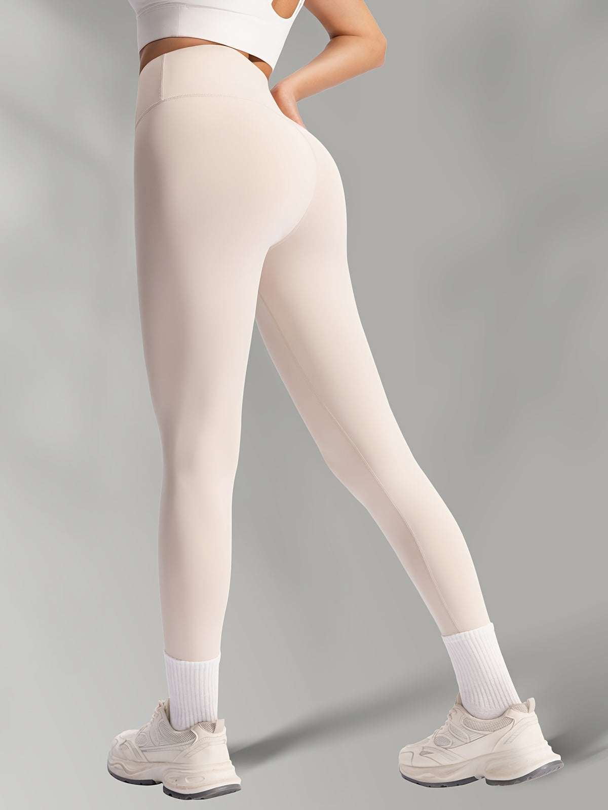Buttery Soft High Waist Leggings - Beige