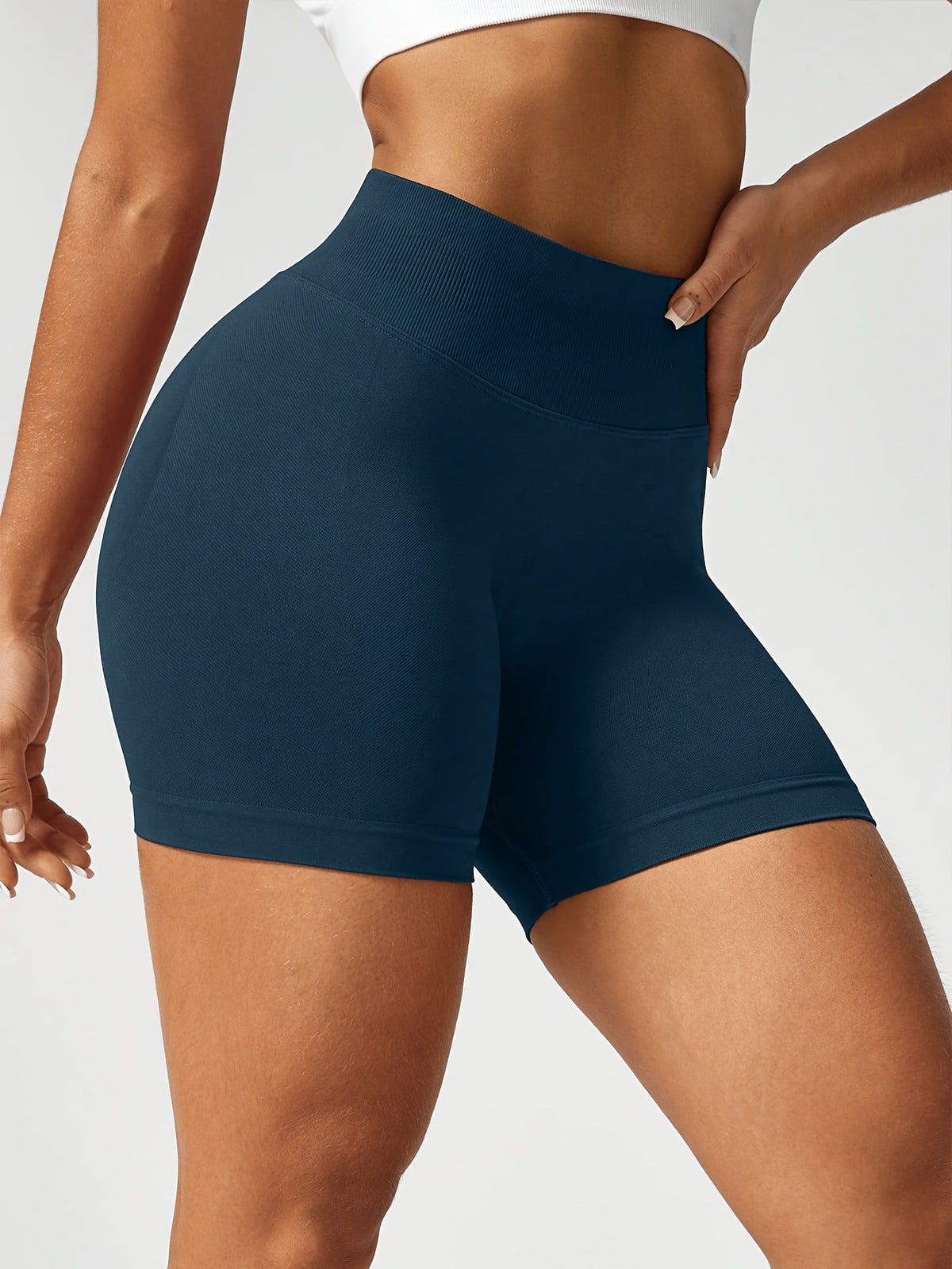 2 Pack Ribbed Shorts & Leggings - Navy