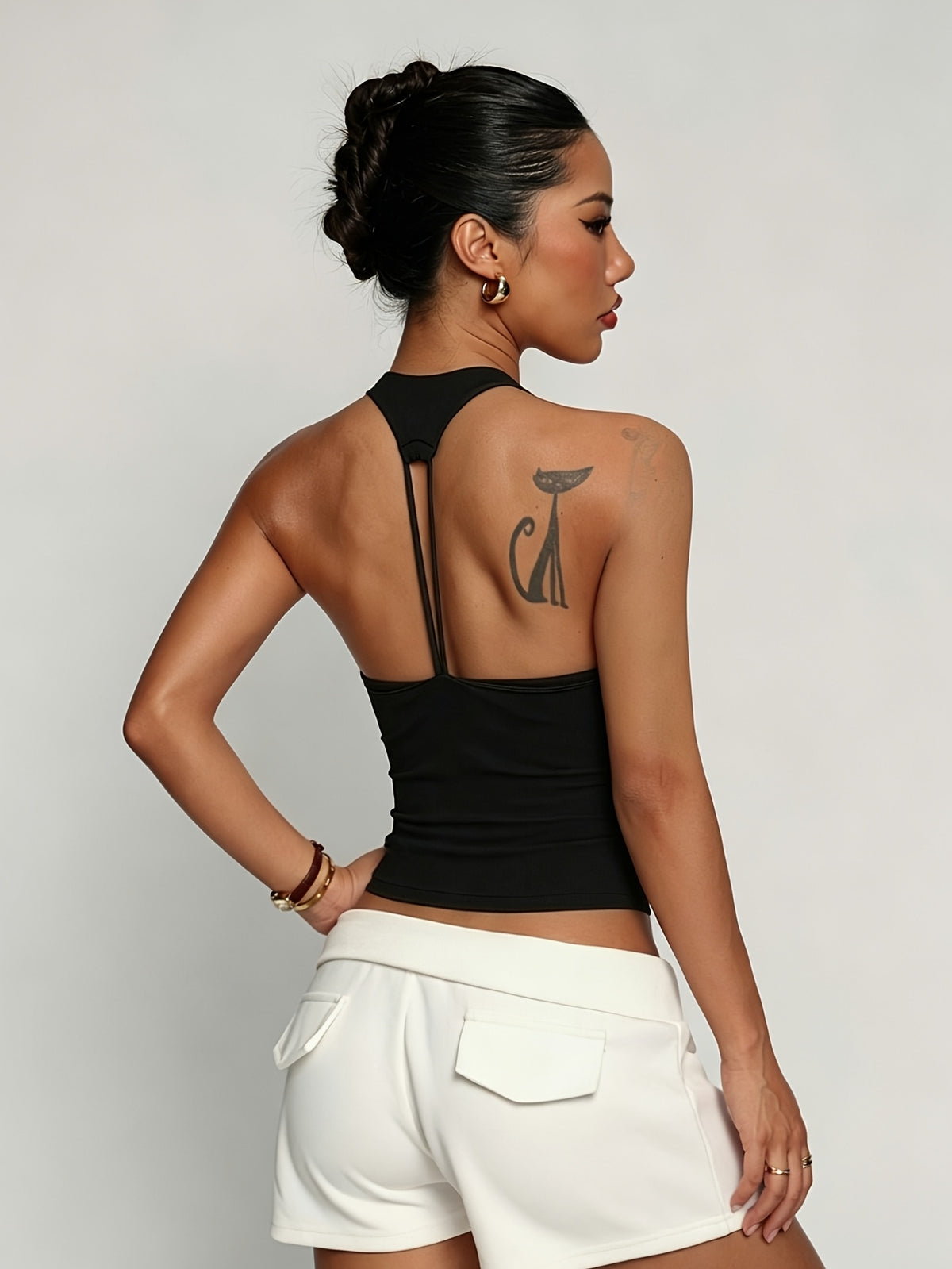 Quick-Dry Yoga Sports Vest Top - Black