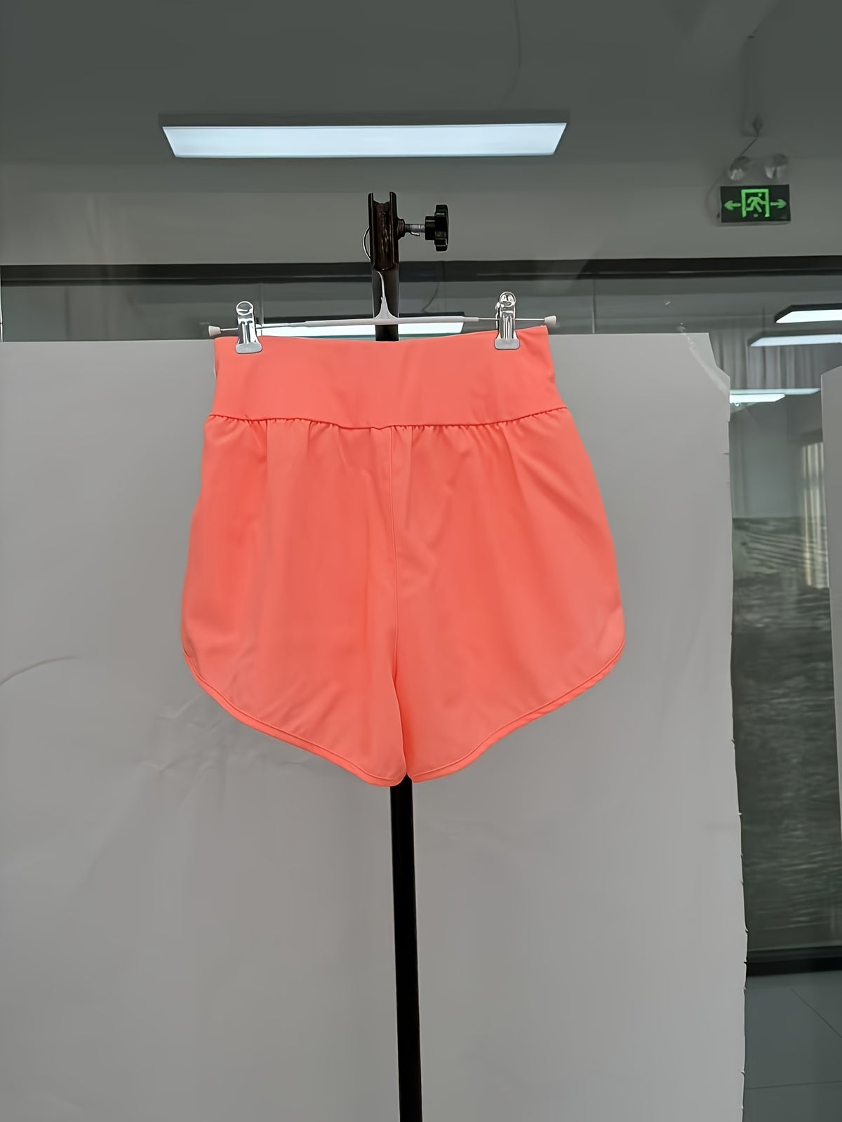Loose Fit Yoga Shorts - Orange Red