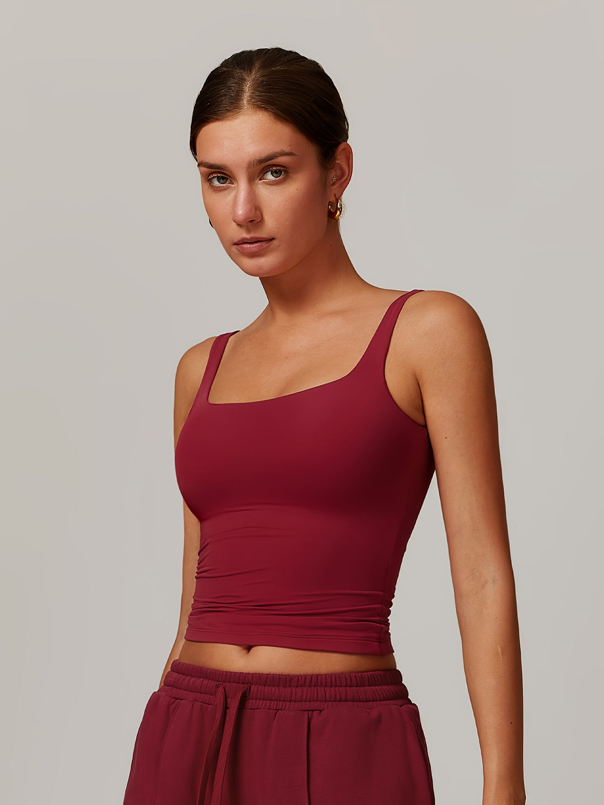 Padded Sports Cami - Brick Red