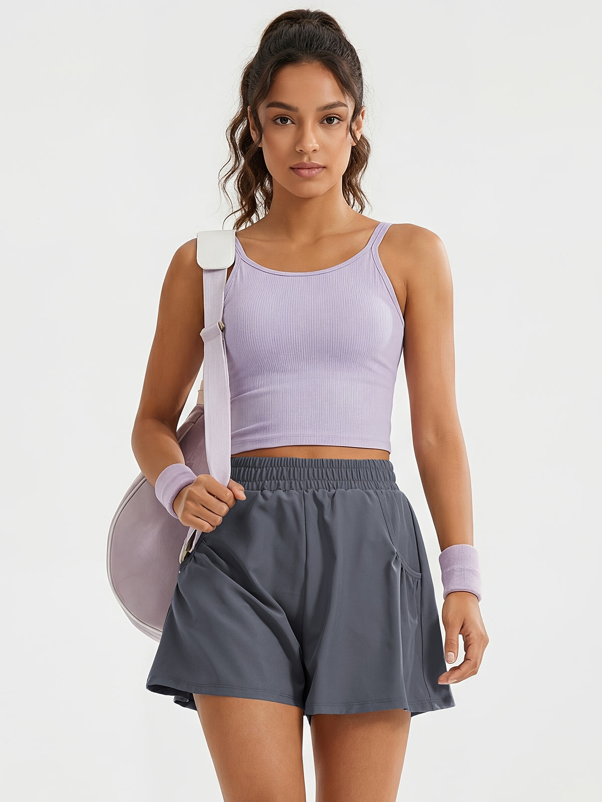 Loose Pocket Running Shorts - Grey