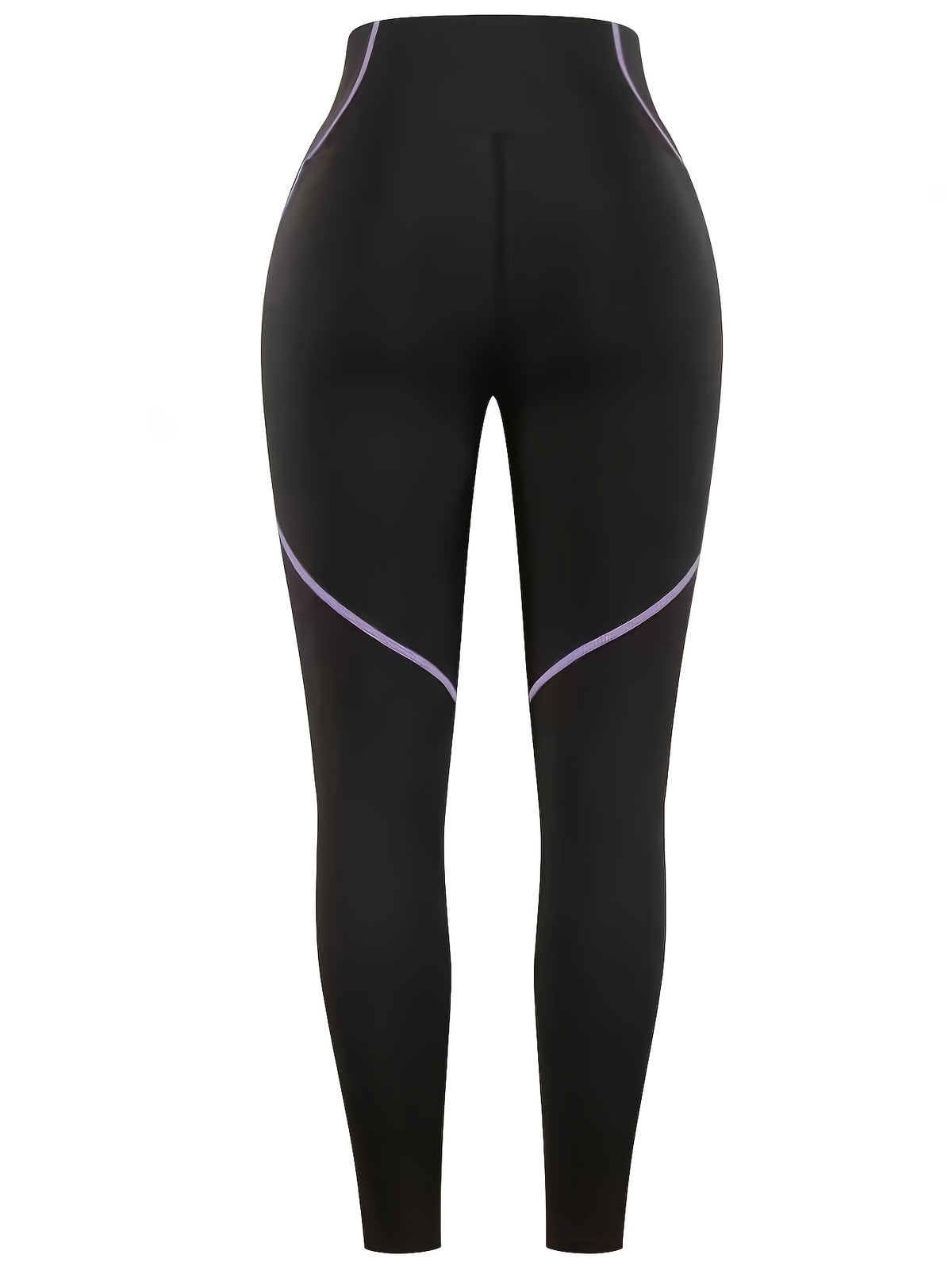 Racerback Tank, Bra & Pants 3 Piece Set - Black Purple
