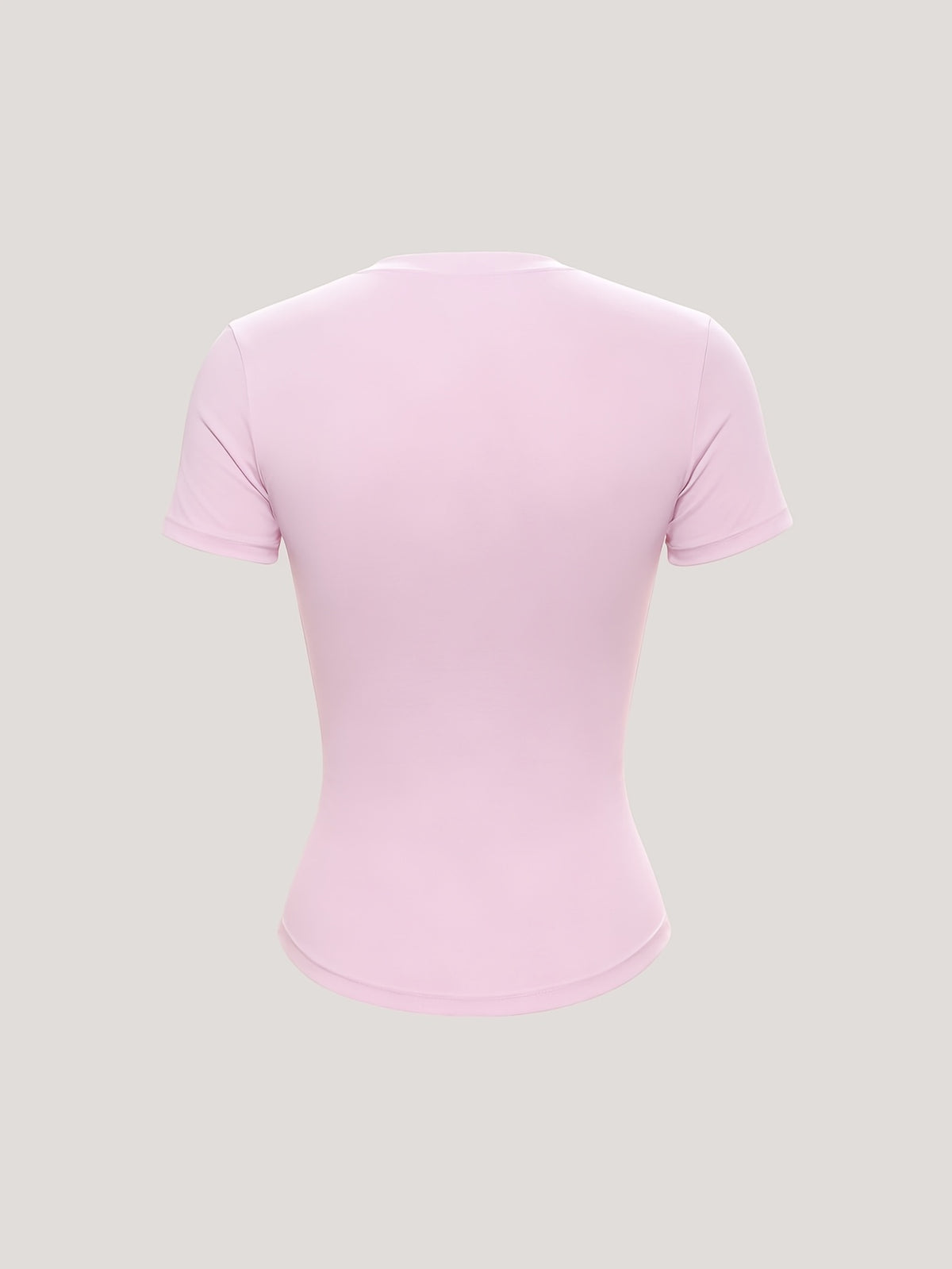 Breathable Slim Fit Sports Tee - Pink