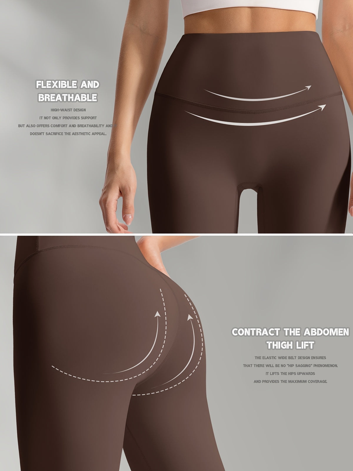 Buttery Soft High Waist Leggings - Brown