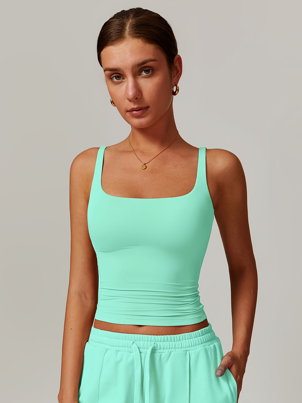 Padded Sports Cami - Viridian