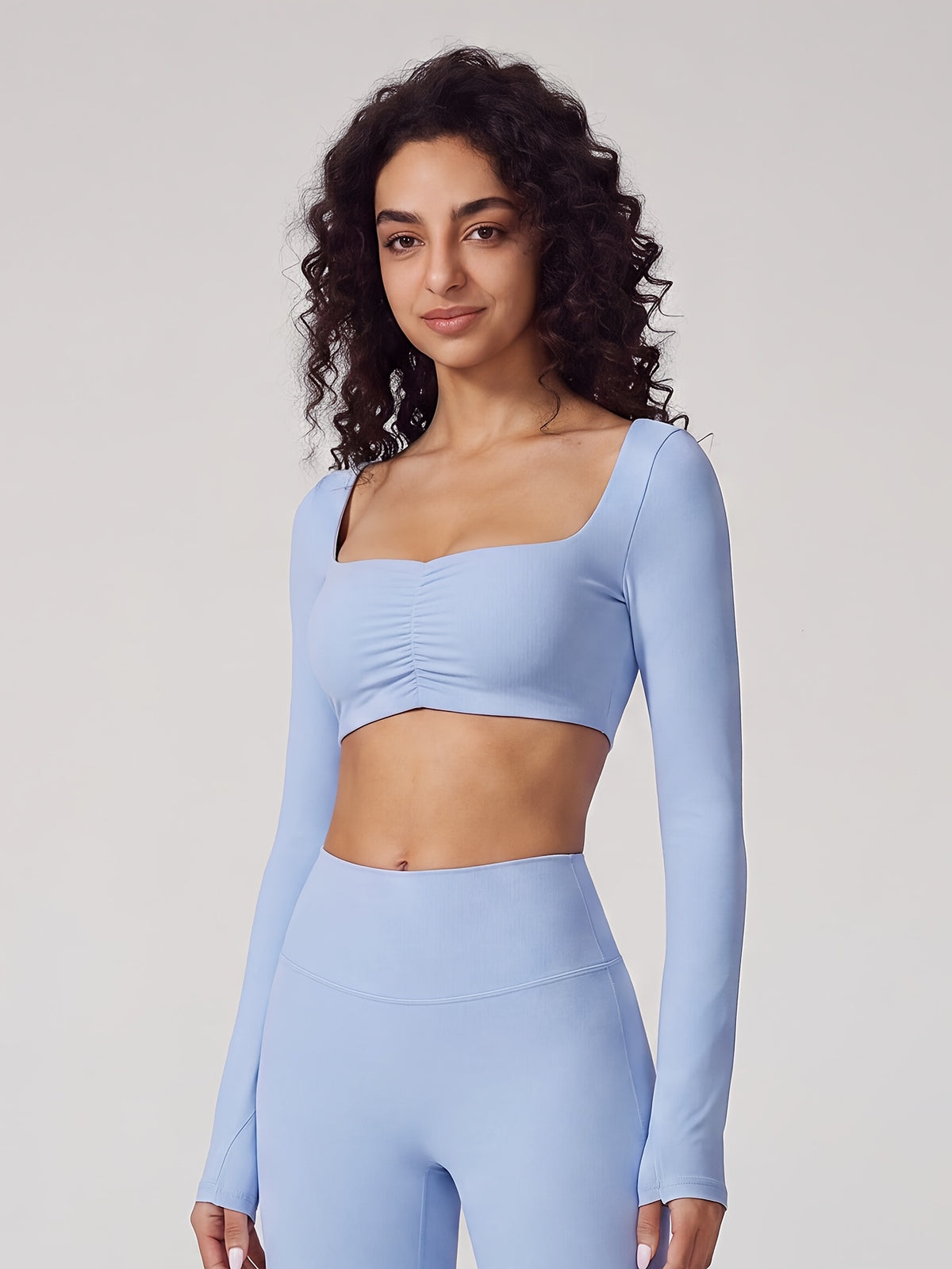 Long Sleeve Cropped Yoga Top