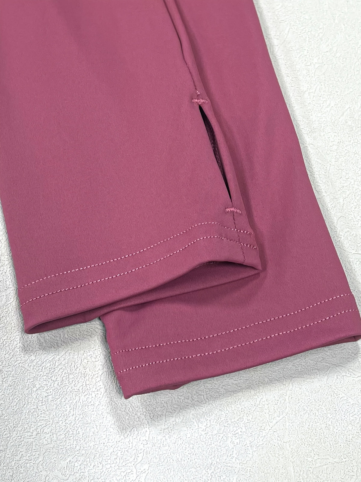 Stand Collar Thumbhole Zip Top - Rose