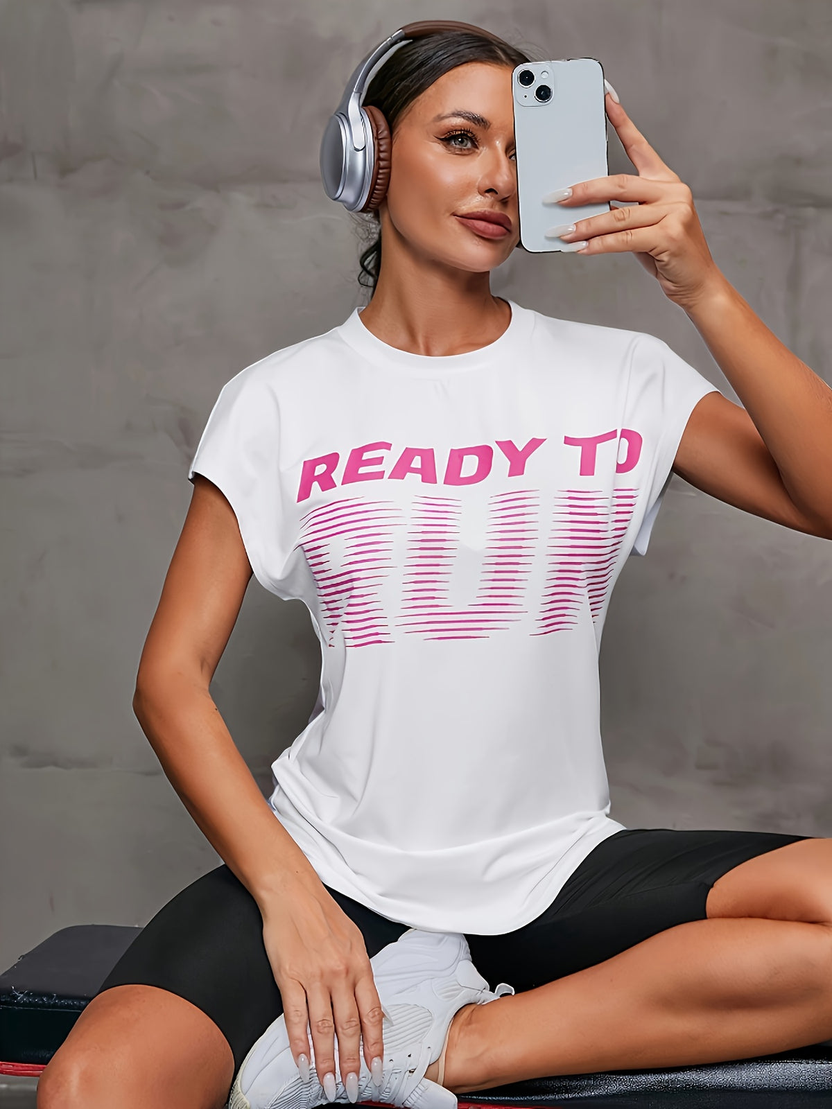 Quick Dry Round Neck Athletic Tee - White