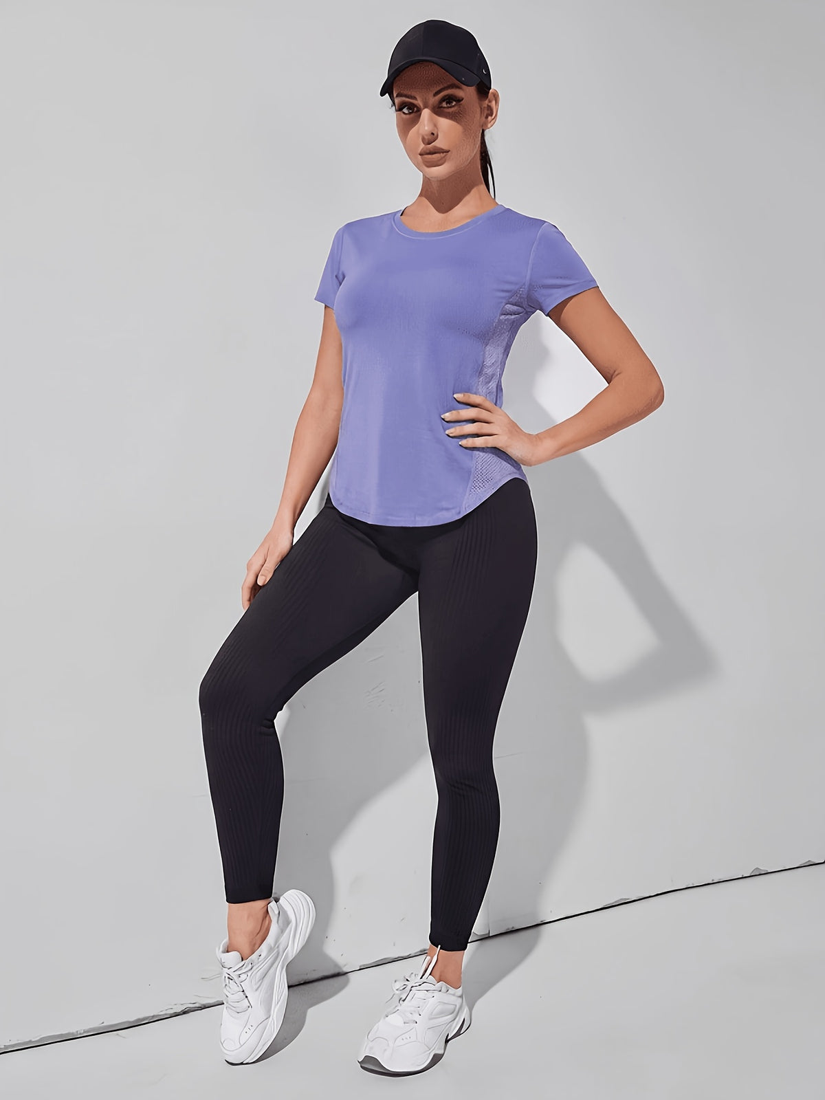 Quick Dry Running Tee - Dark Violet