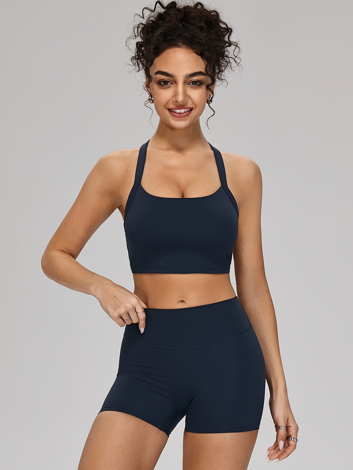 Short Sleeve Tee & Shorts Set - Navy