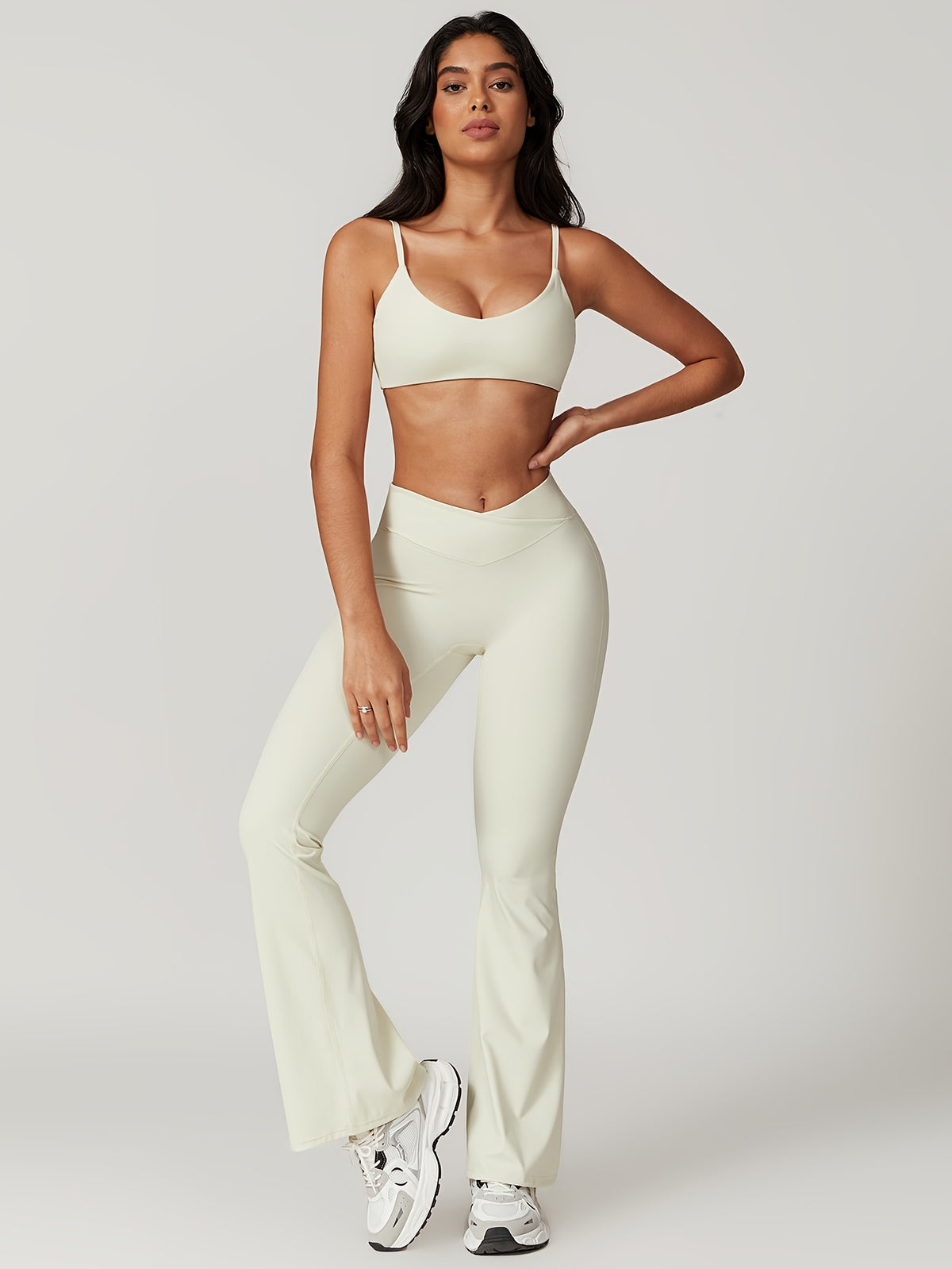 Cropped Cami & Pants Set - Milky