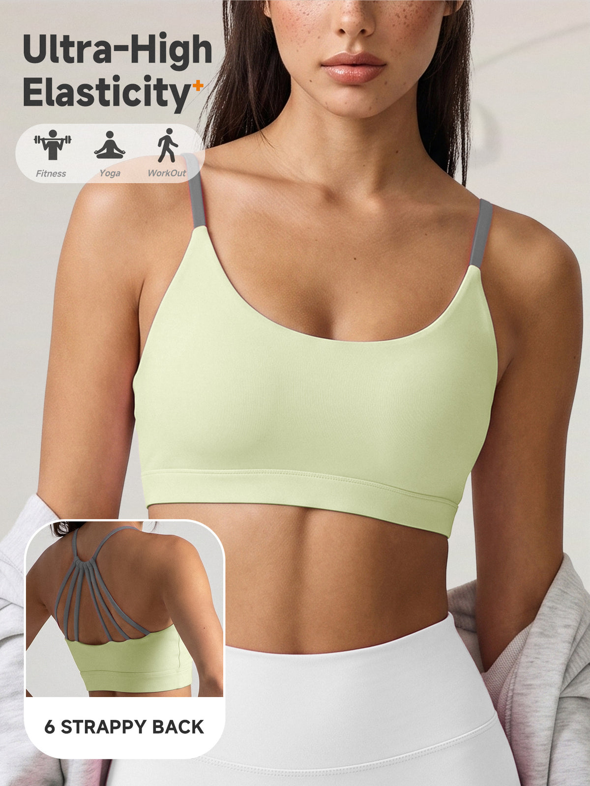 Strappy Back Crop Tank - Matcha