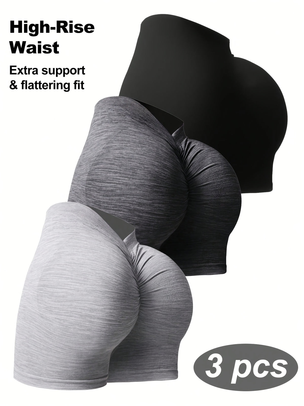 3 Pack Low-Back Fitted Shorts - Polychrome