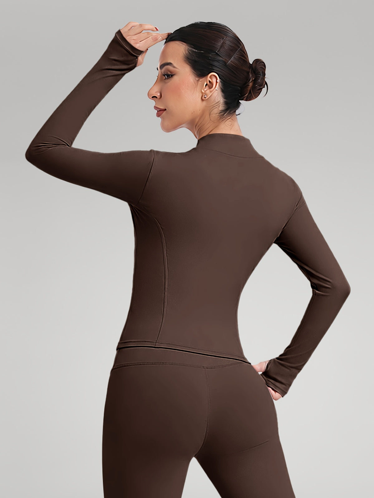 2 Pack Thumbhole Zip Jackets - Brown & Black