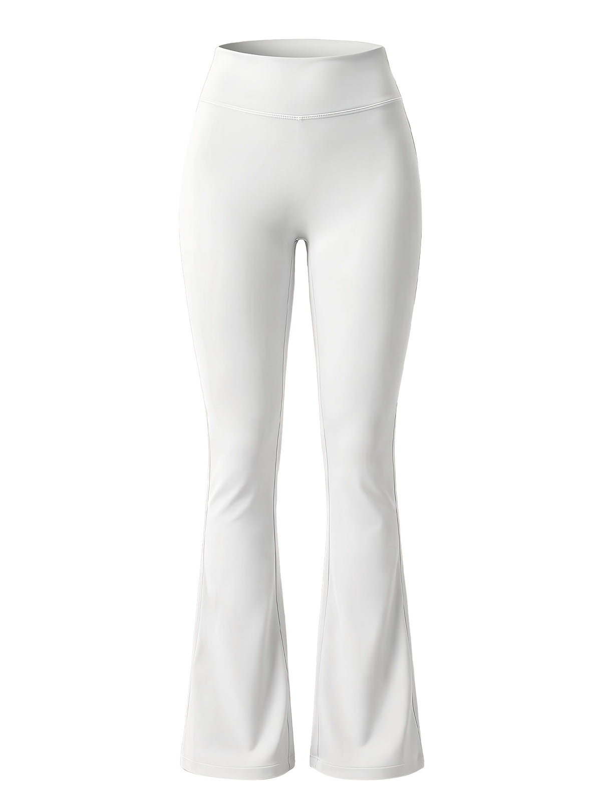 Pocket Flare Athletic Pants - Pearl White