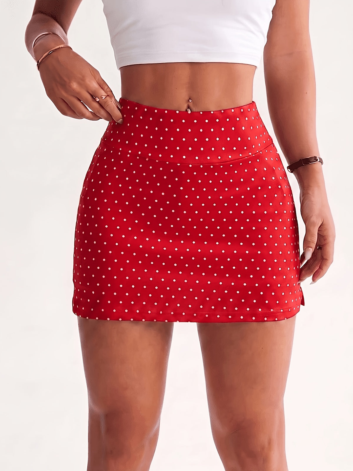 Red Polka Dot Tennis Skirt - Red Polka Dot