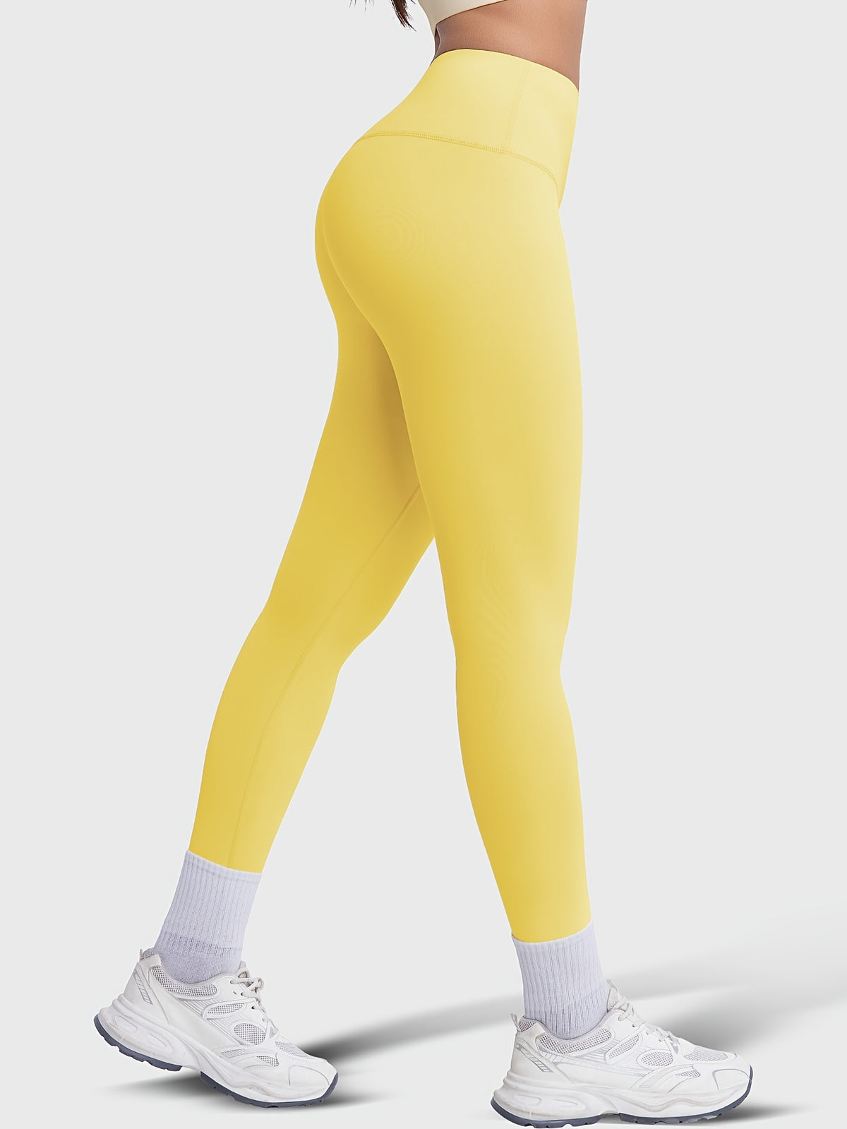 Crew Neck Tee & Leggings Set - Yellow