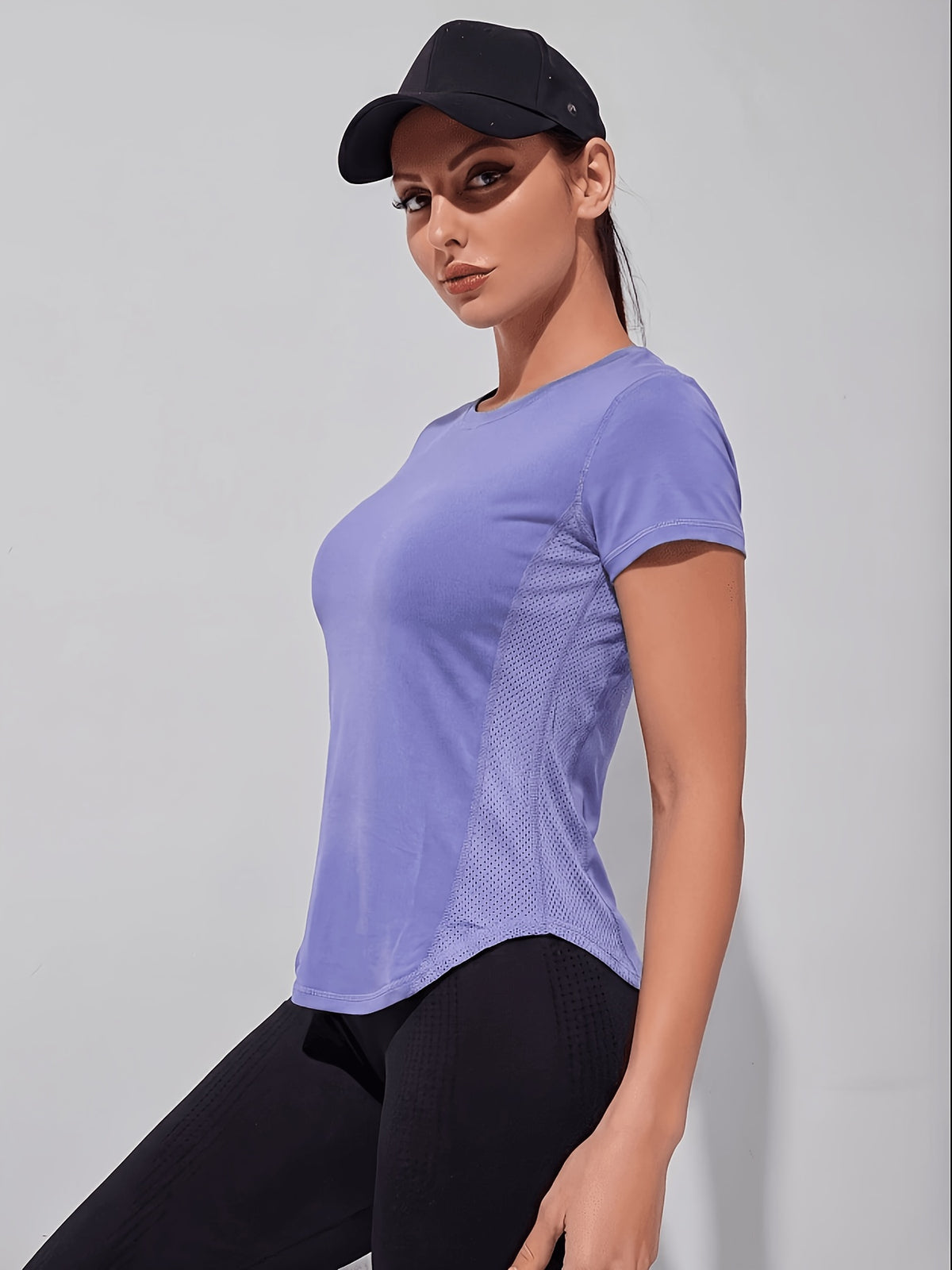 Quick Dry Running Tee - Dark Violet