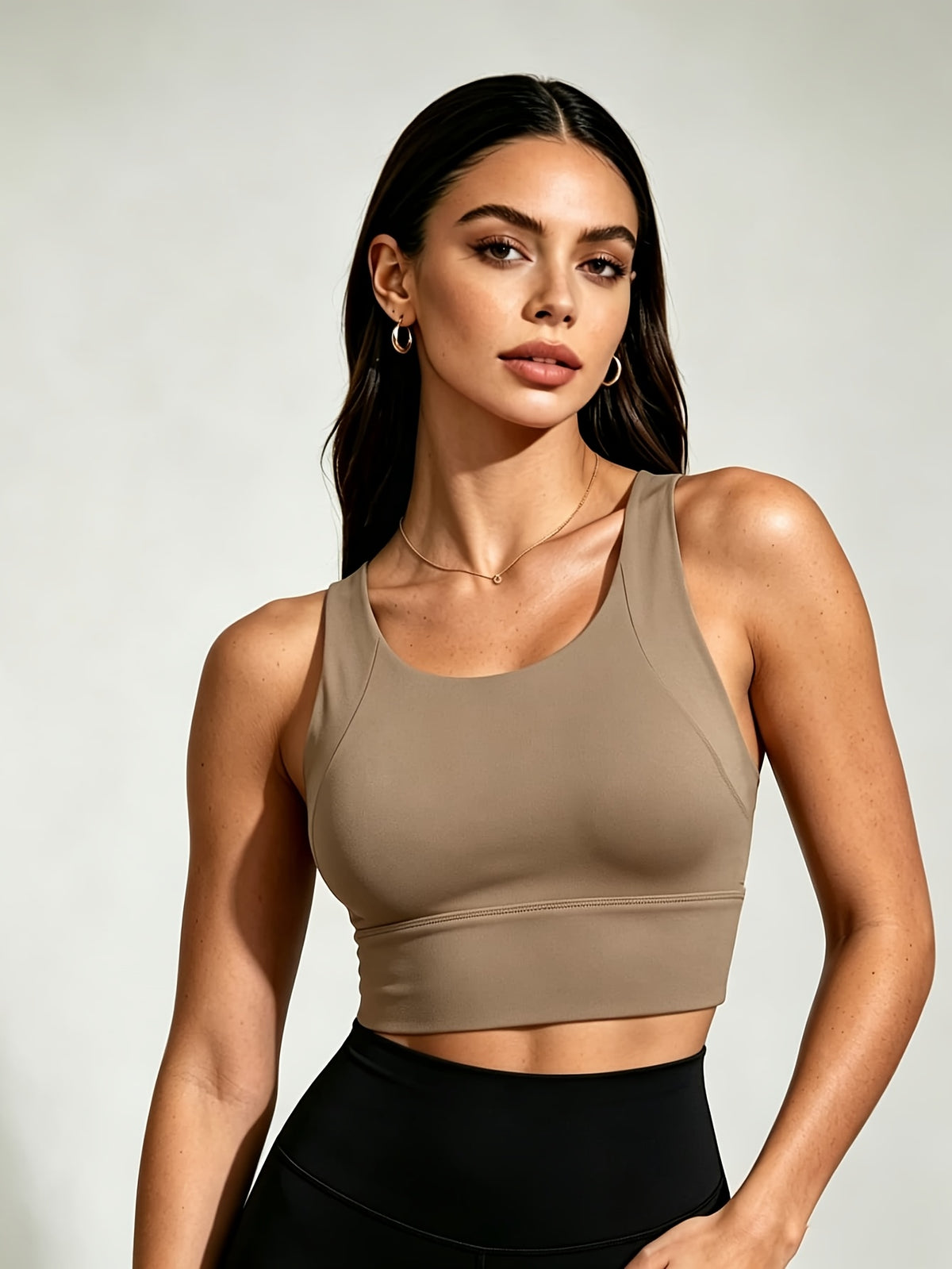 Seamless Yoga Bra Vest Top - Rust