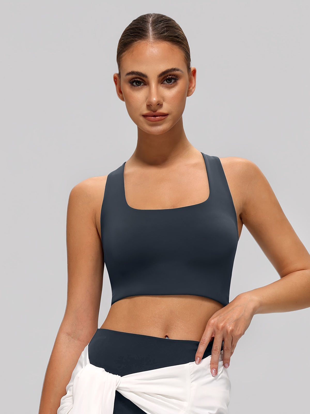 Sports Bra Base Layer Vest - Sea Blue
