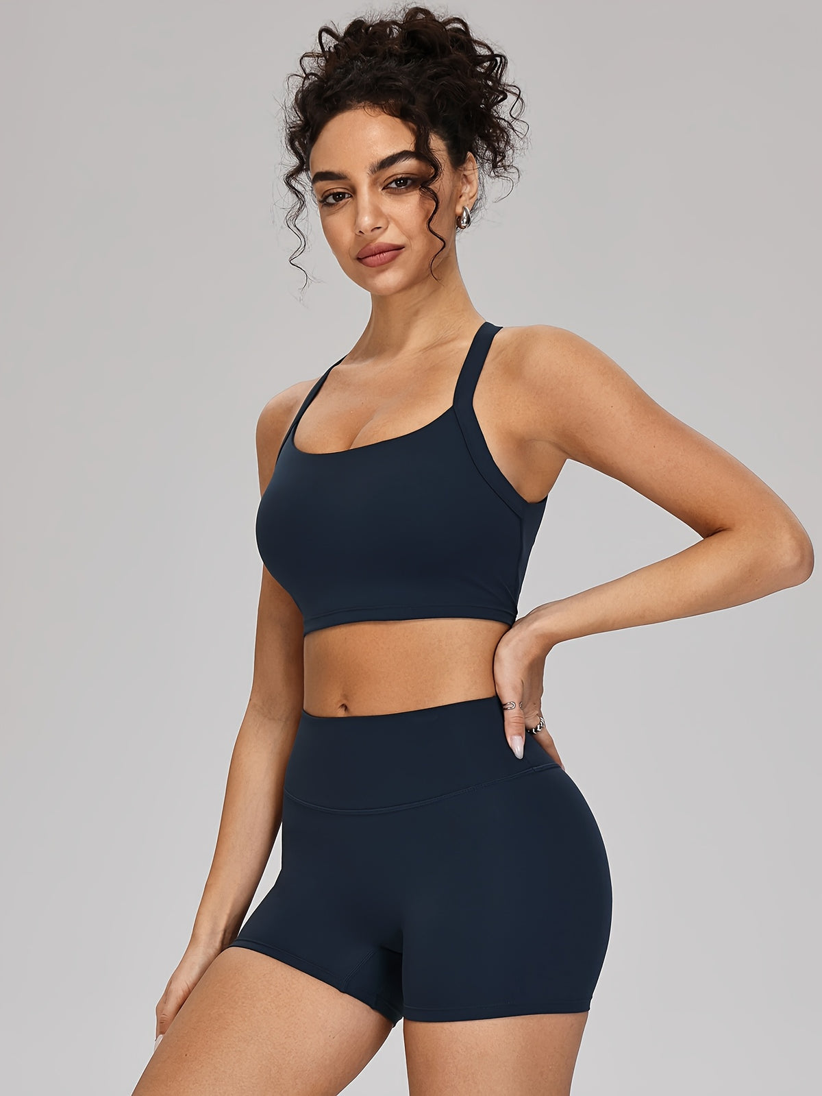Short Sleeve Tee & Shorts Set - Navy