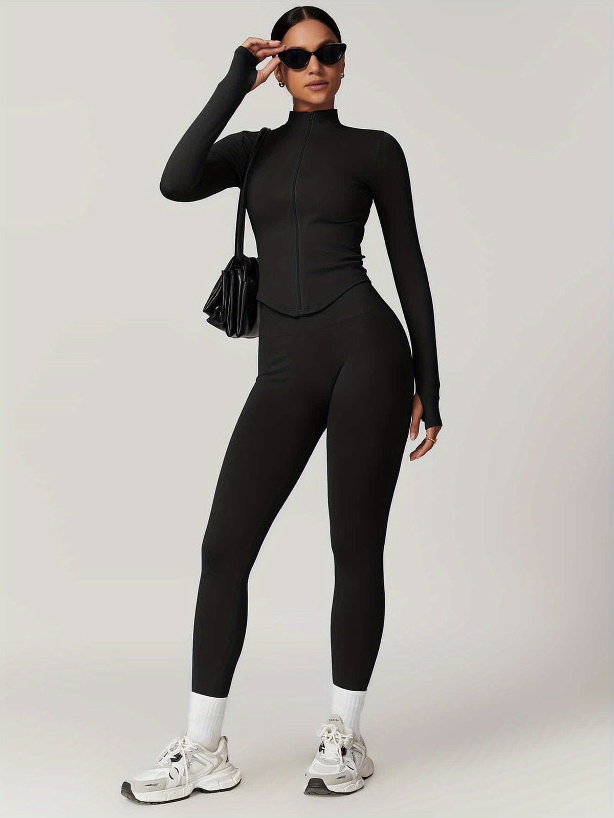 Seamless Top & Pants Set - Black