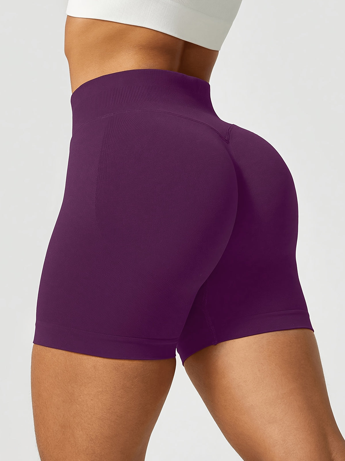 2 Pack Ribbed Shorts & Leggings - Plum