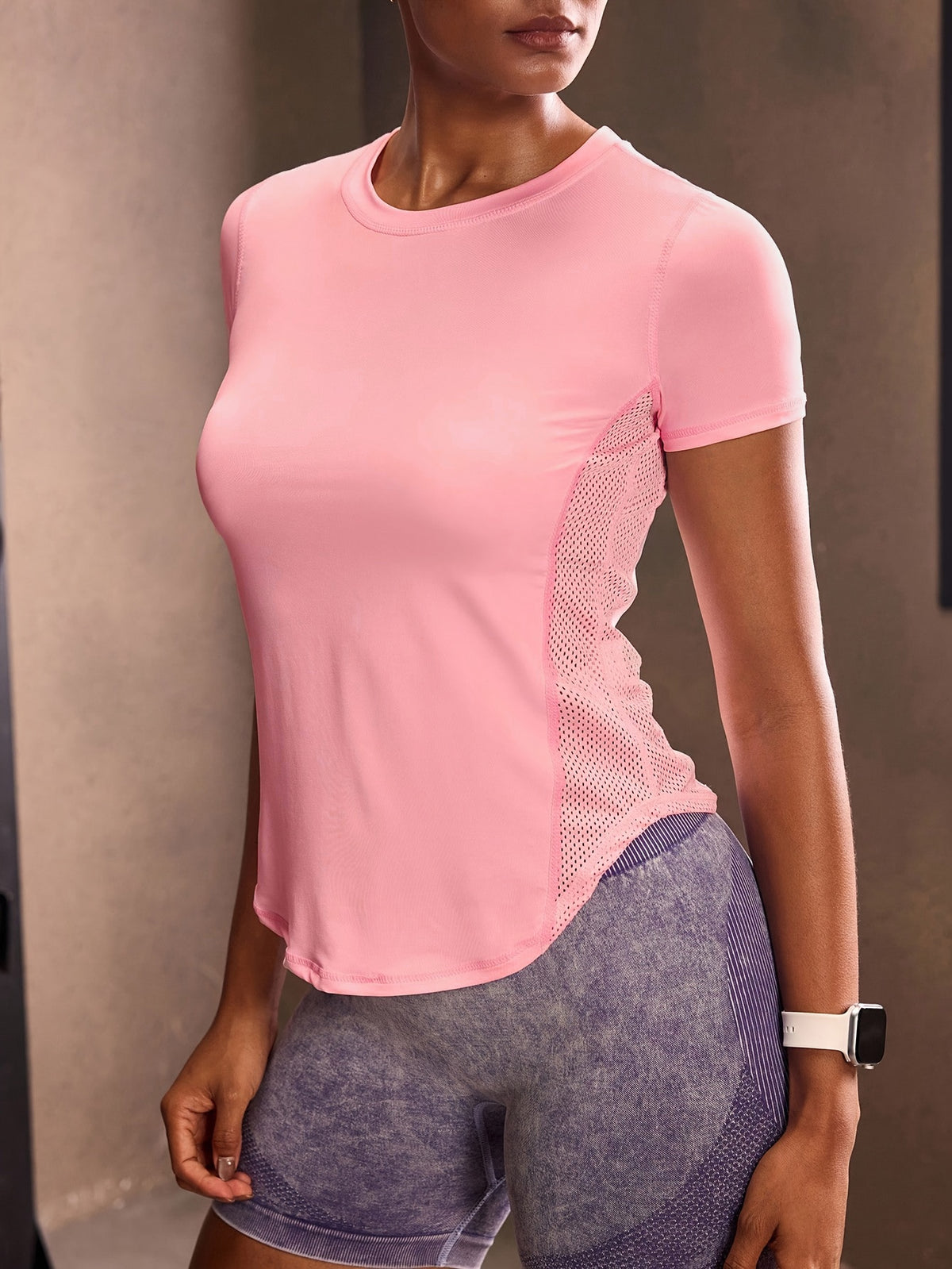 Quick Dry Running Tee - Light Pink