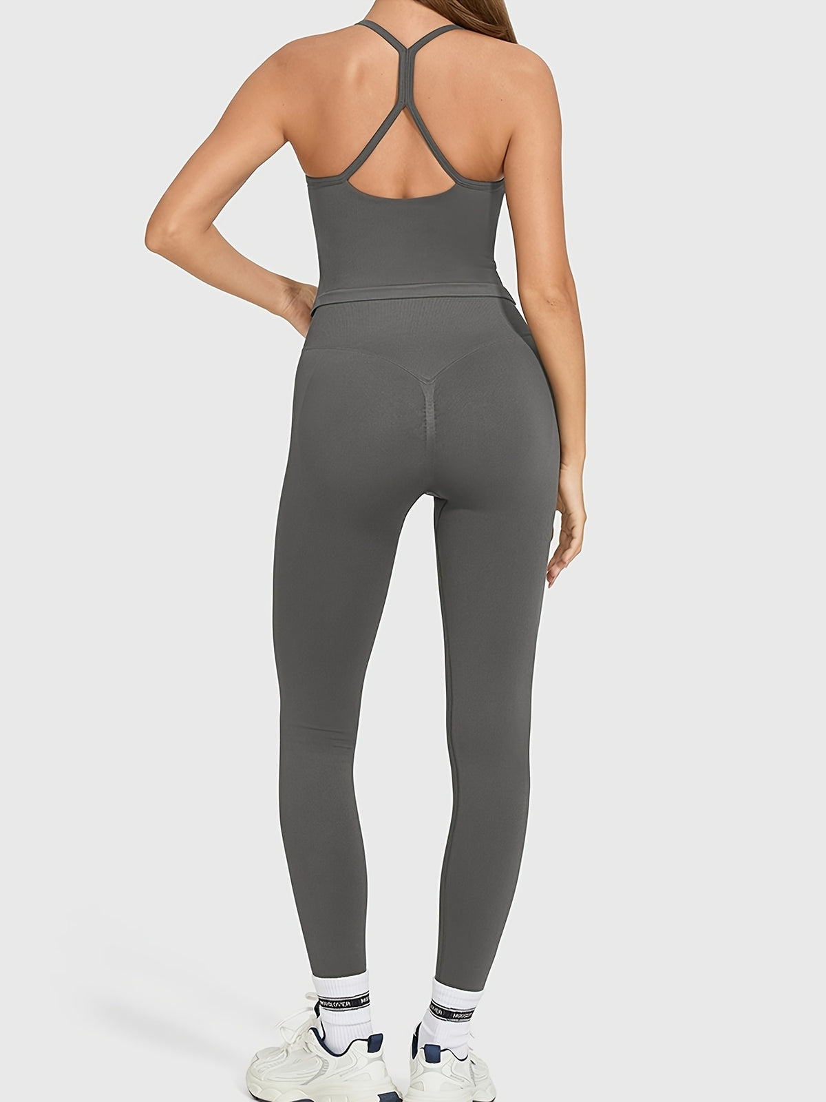 Camisole Bra & Lifting Leggings Set - Grey