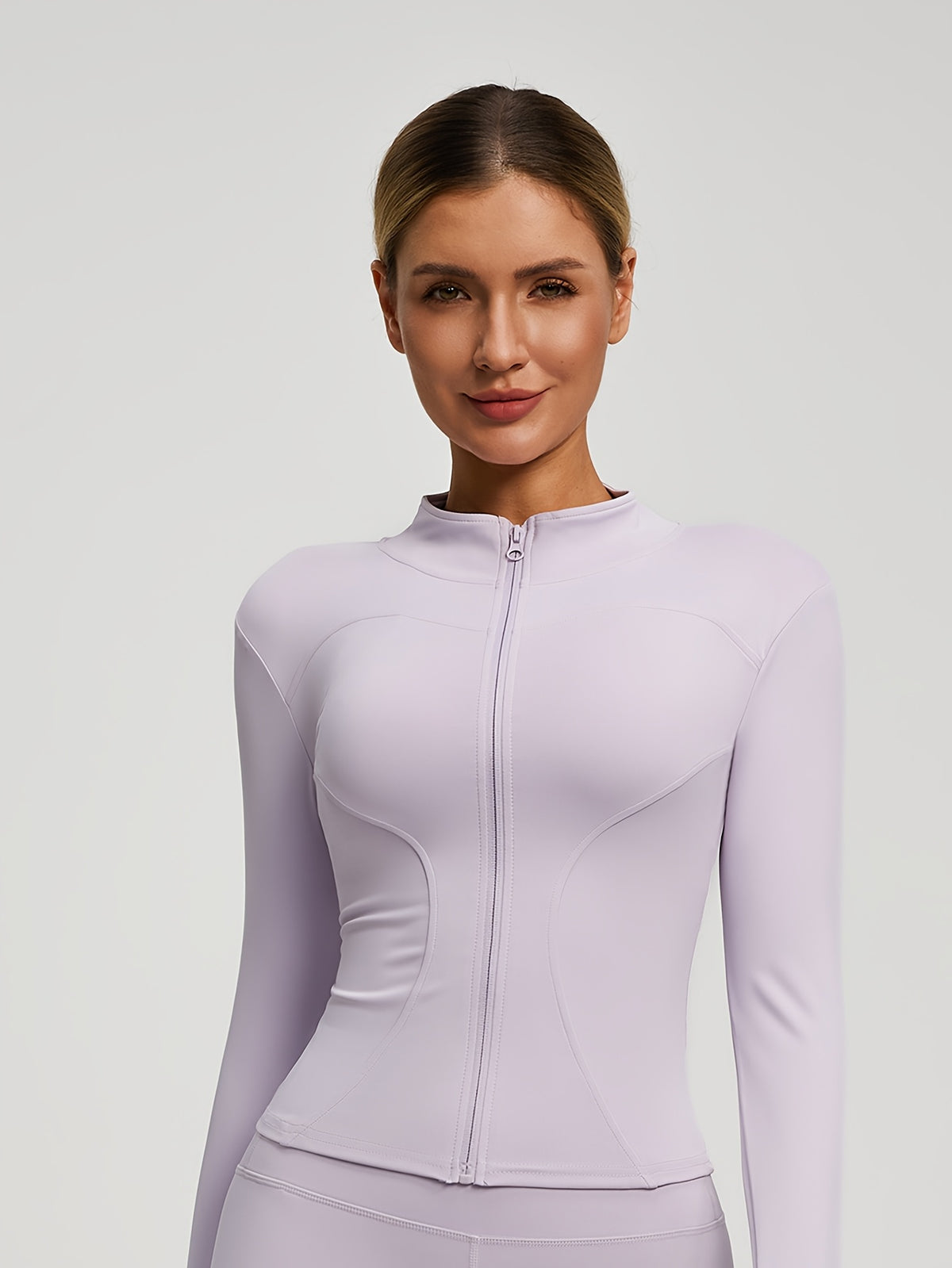 Contour Thumbhole Zip Jacket - Lavender