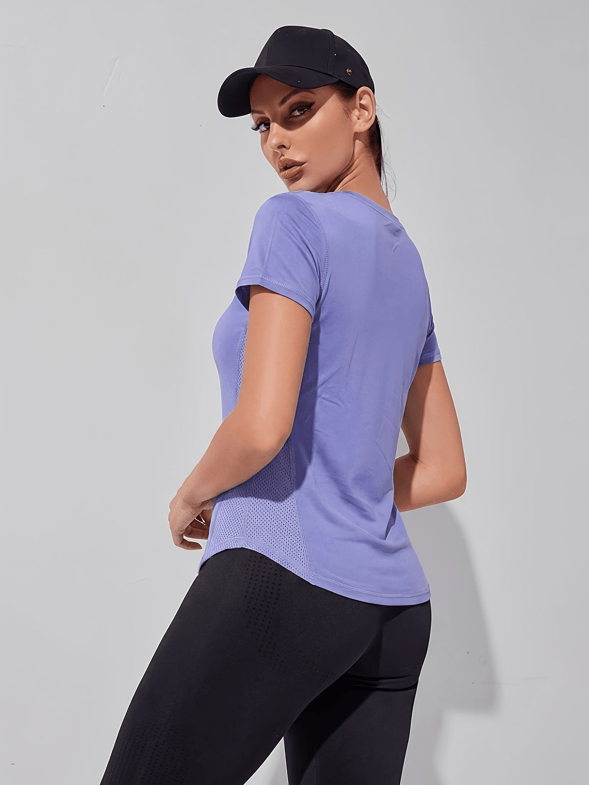 Quick Dry Running Tee - Dark Violet