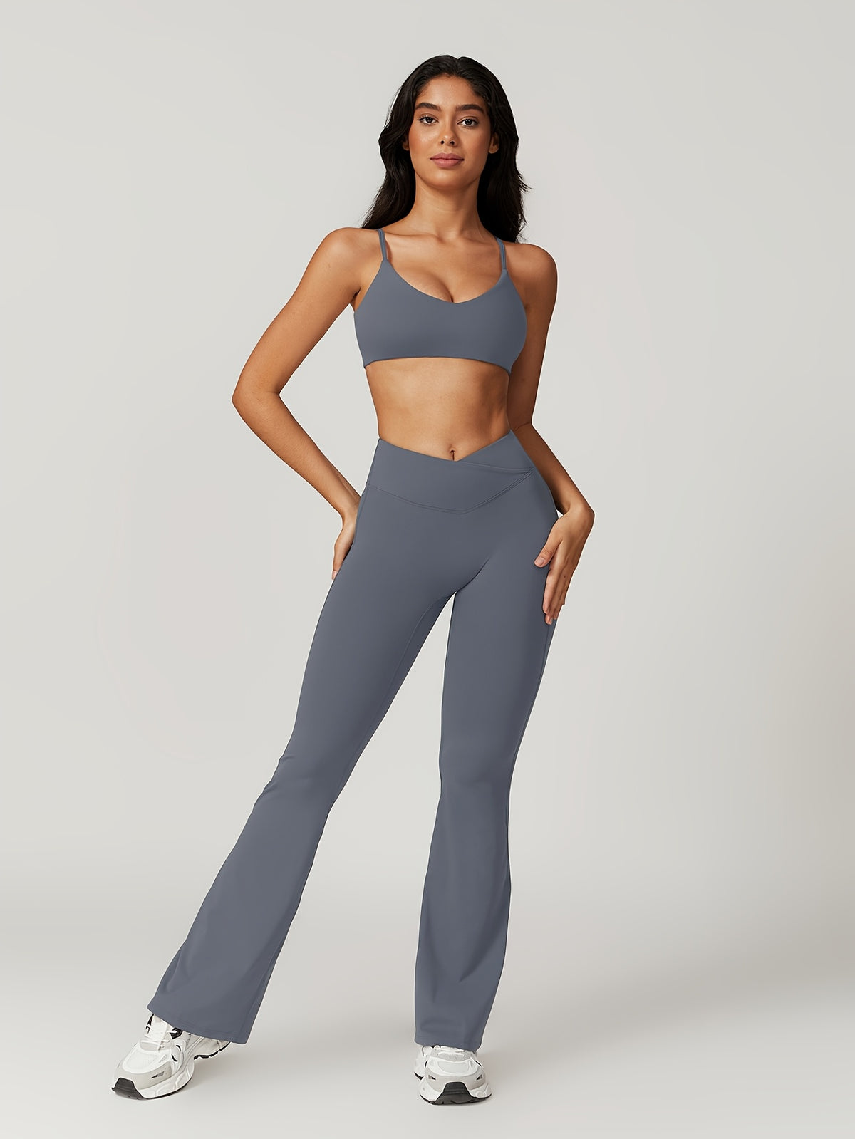 Cropped Cami & Pants Set - Navy