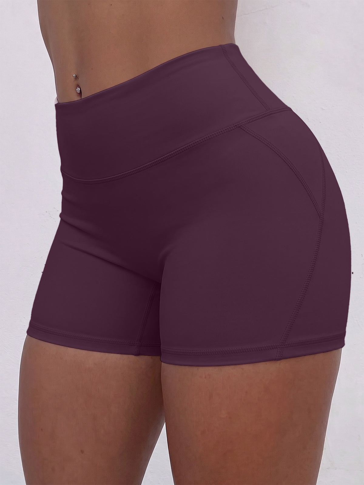 Quick Dry Lifting Tight Workout Shorts - Purple