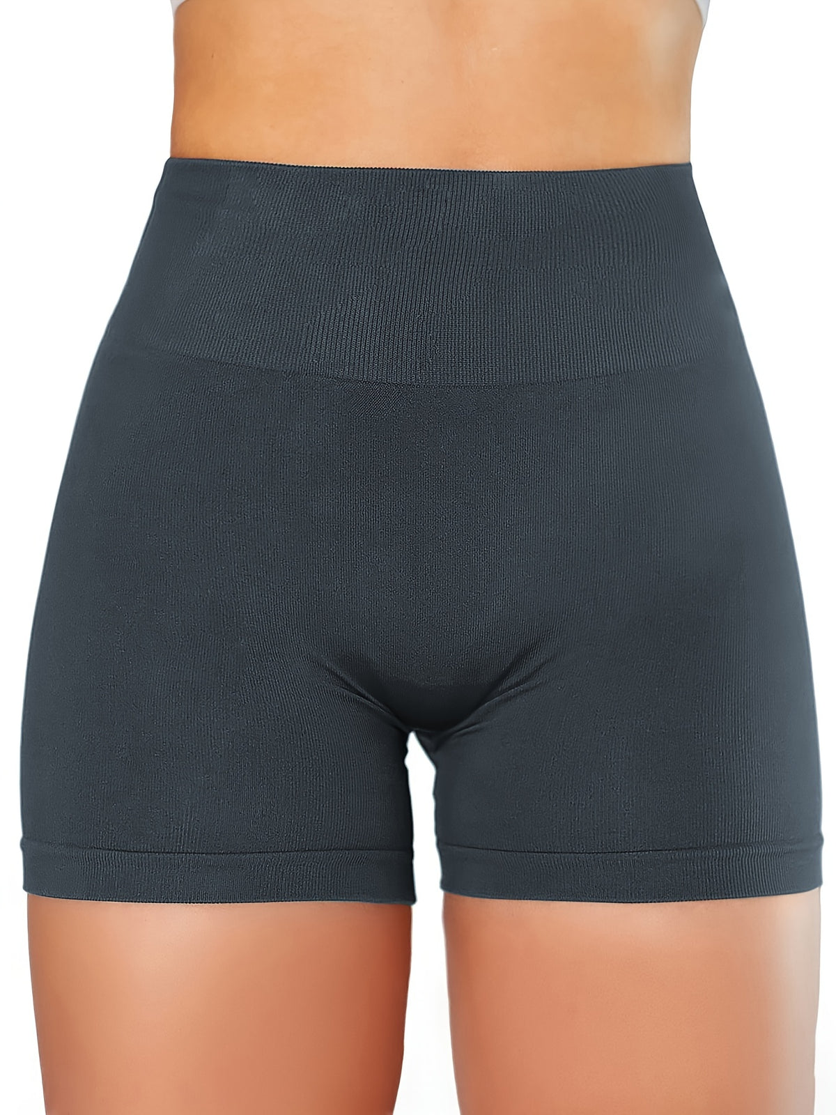 2 Pack Seamless Biker Shorts - Black+Grey