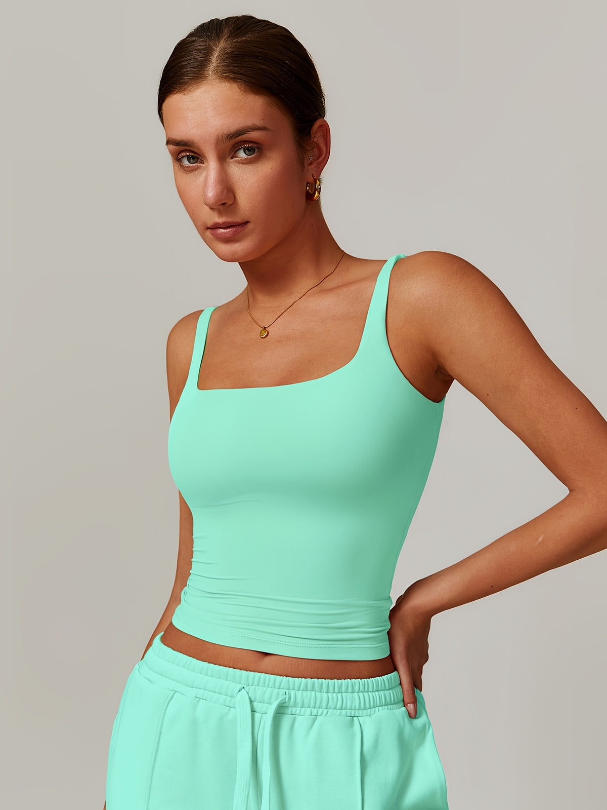 Padded Sports Cami - Viridian