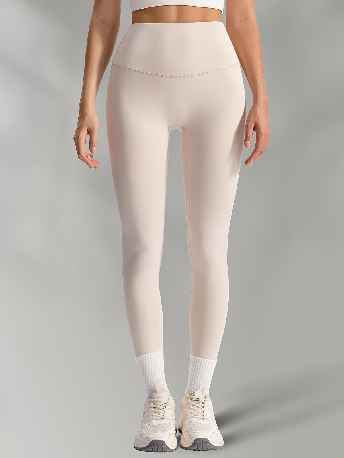 Buttery Soft High Waist Leggings - Beige