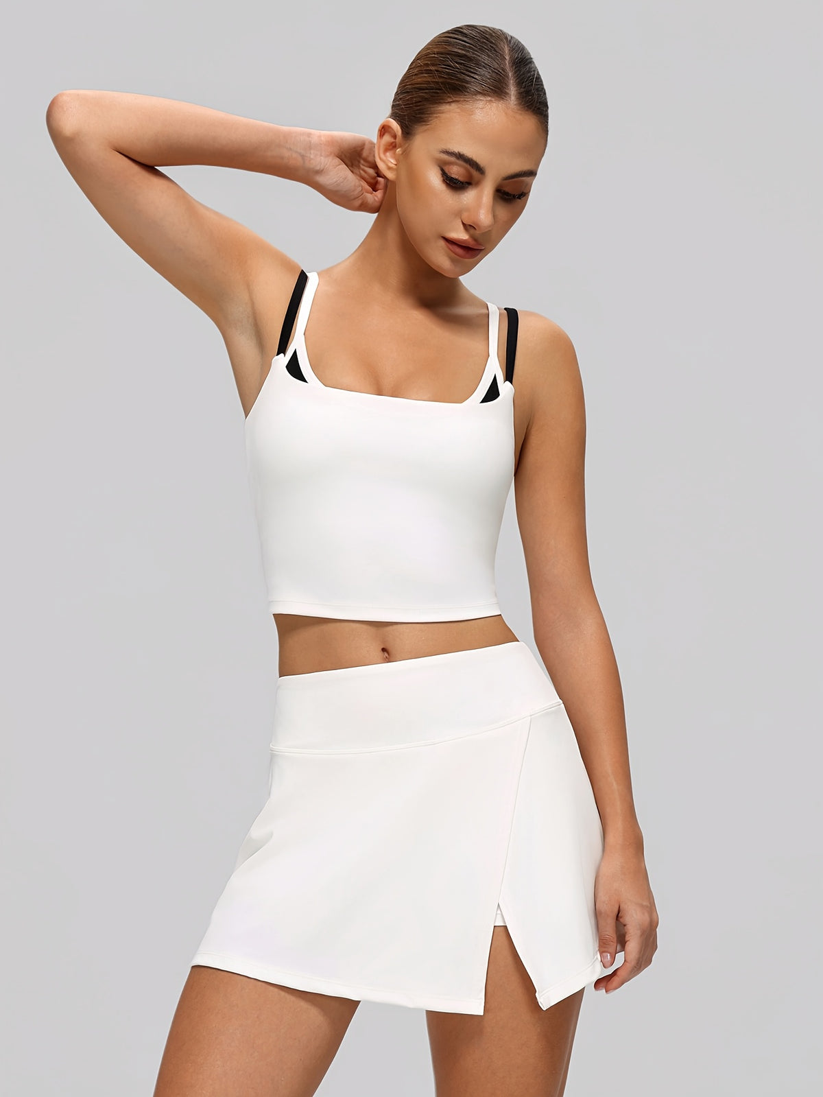 Strappy Vest Two-Piece Set - White