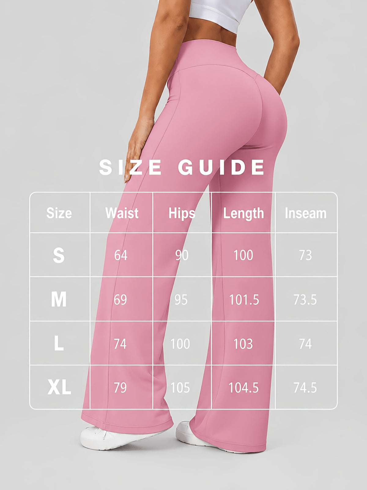 High Stretch Wide Leg Tummy Pants - Hot Pink