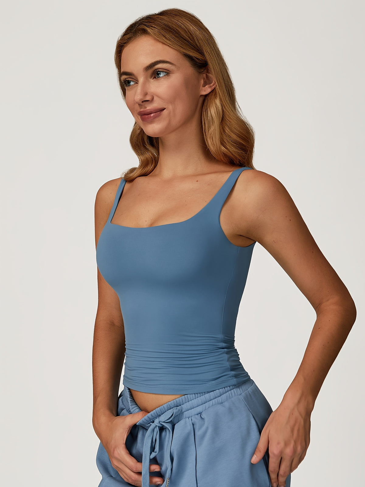 Padded Sports Cami - Peacock Blue