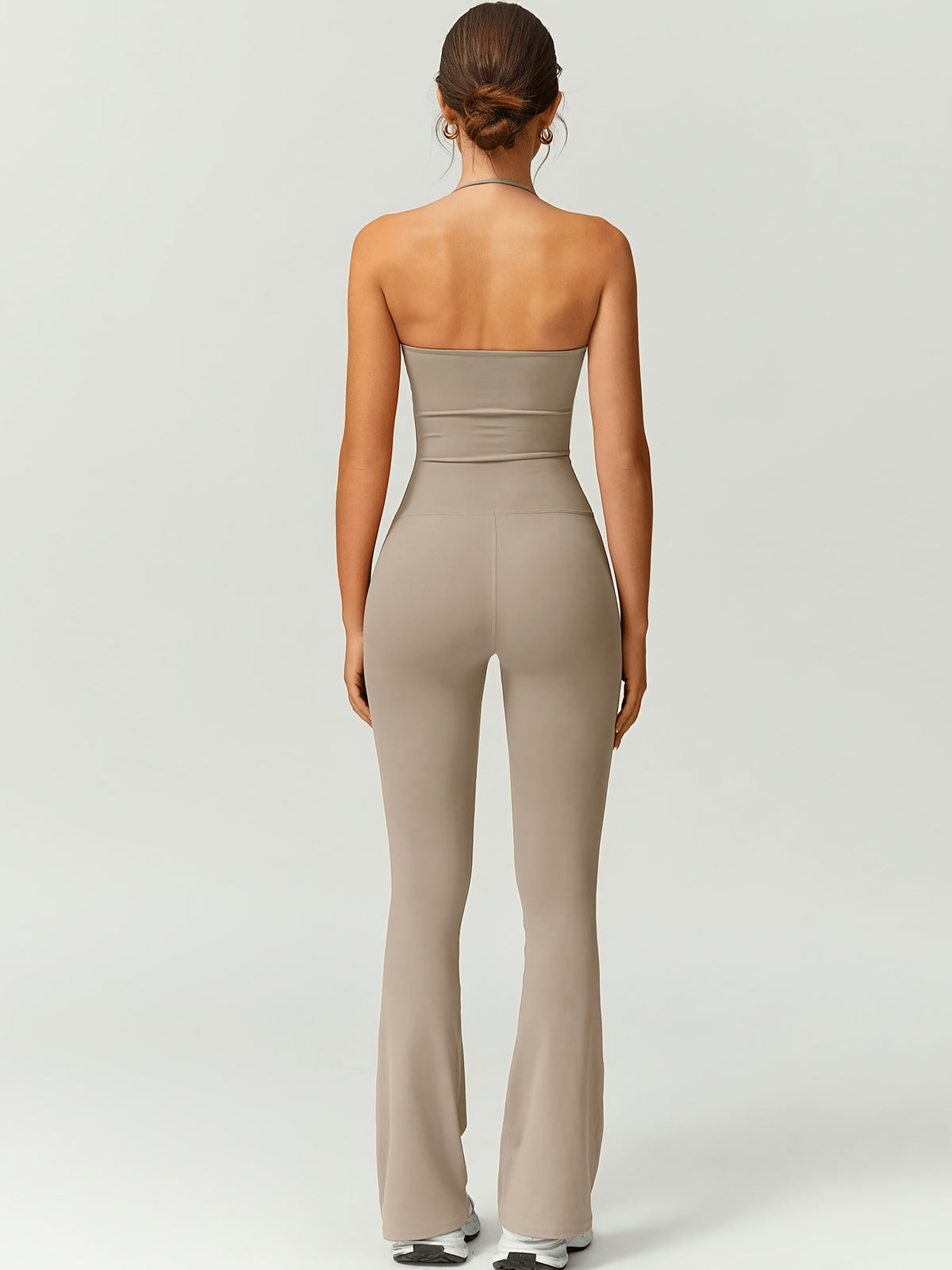 Strapless Flare Jumpsuit - Khaki