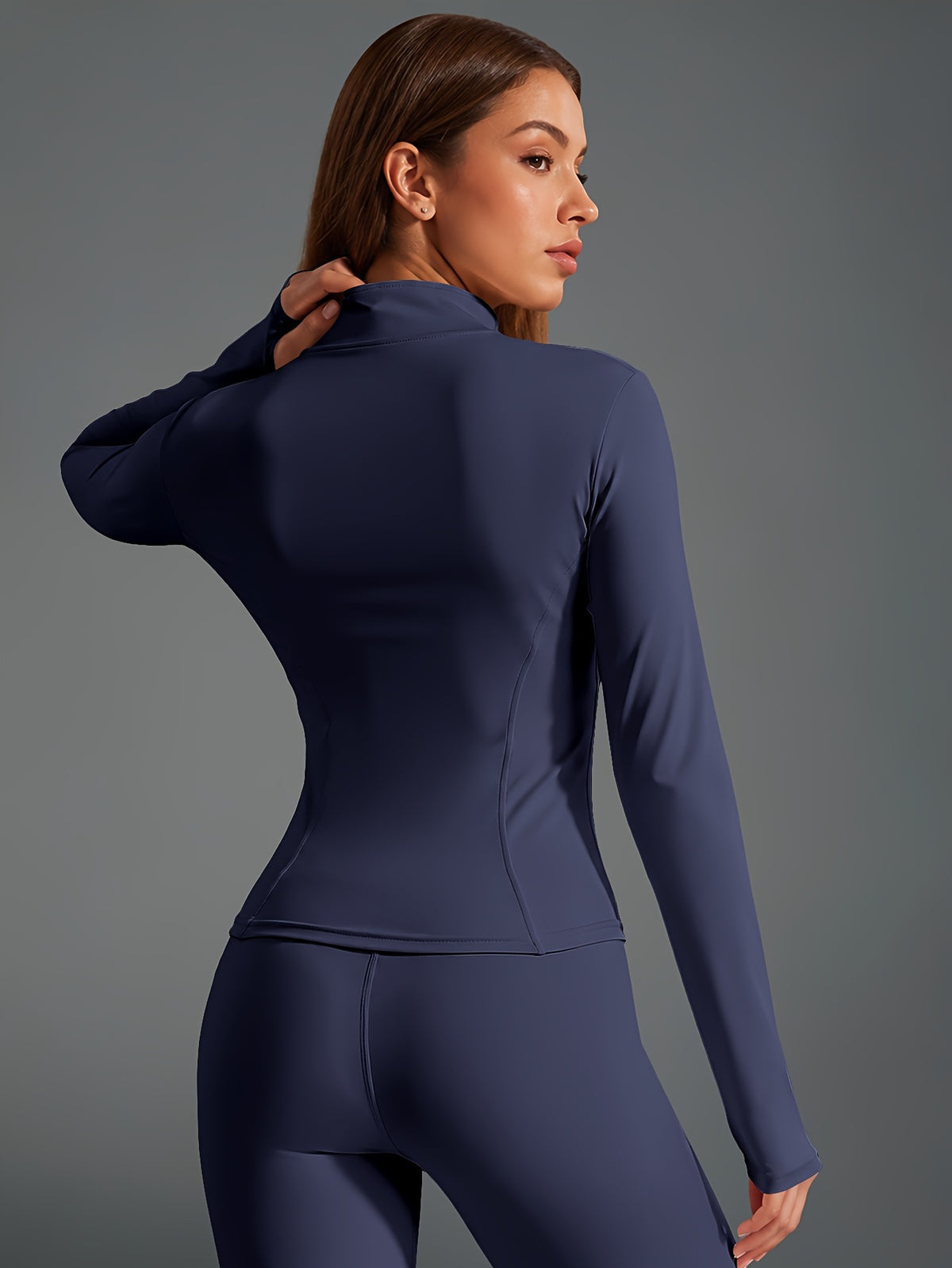 Quick Dry Long Sleeve Sports Jacket - Blue