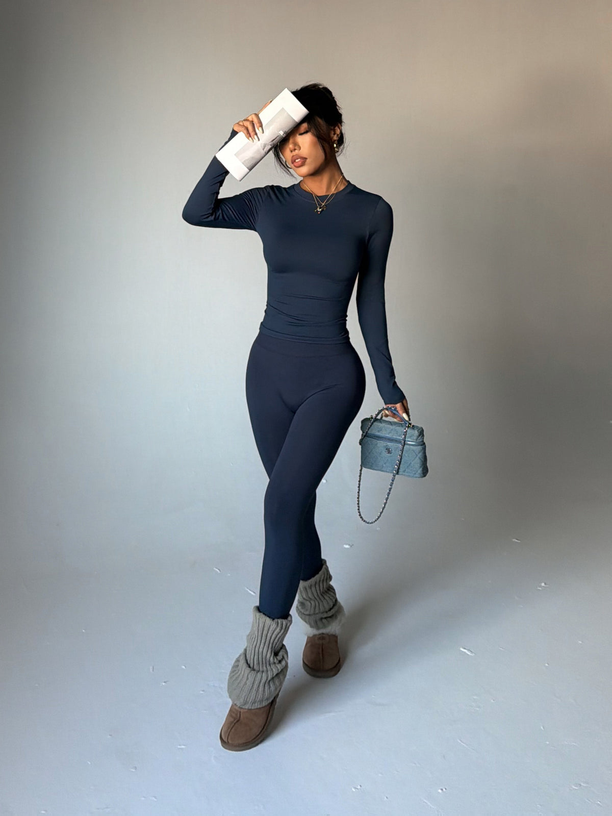 Long Sleeve Crop Top & Leggings Set