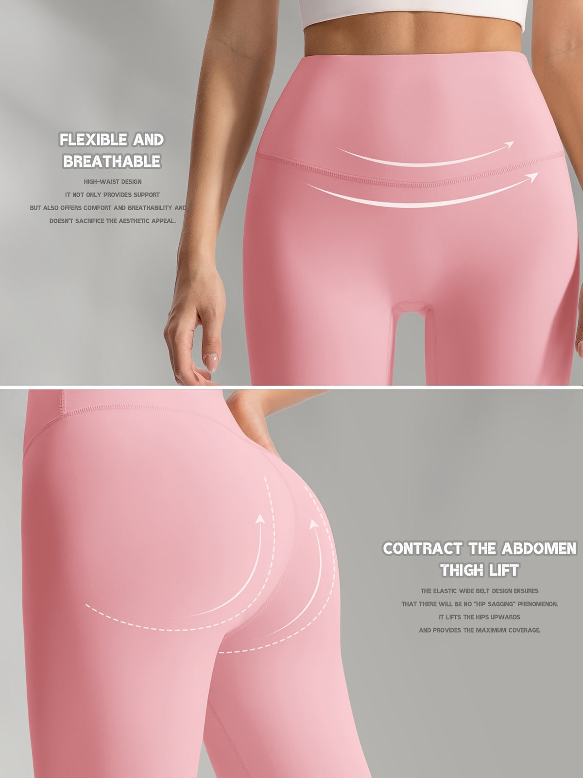 Buttery Soft High Waist Leggings - Pink