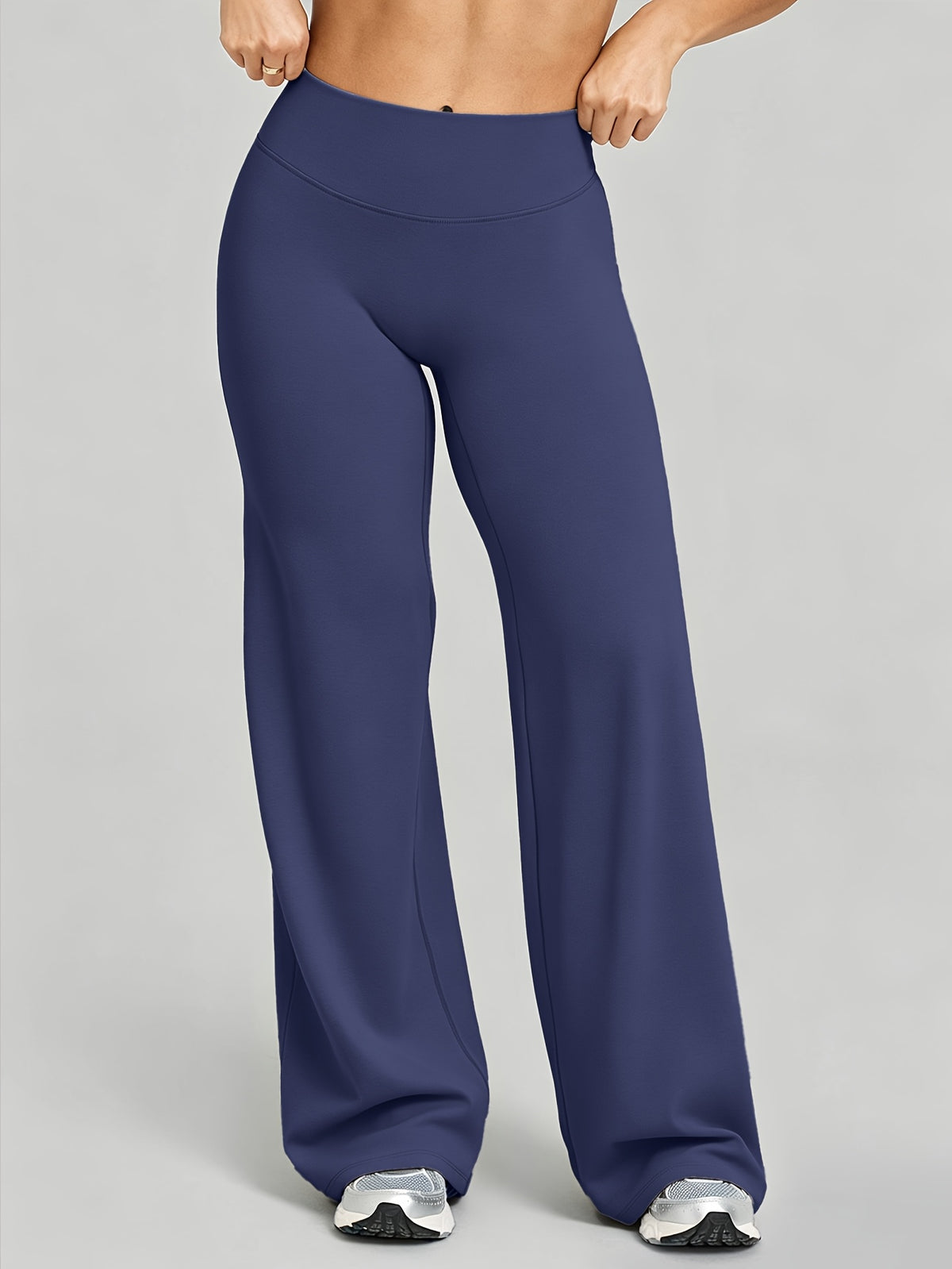 Commuter High Waist Wide Leg Pants - Badge Blue