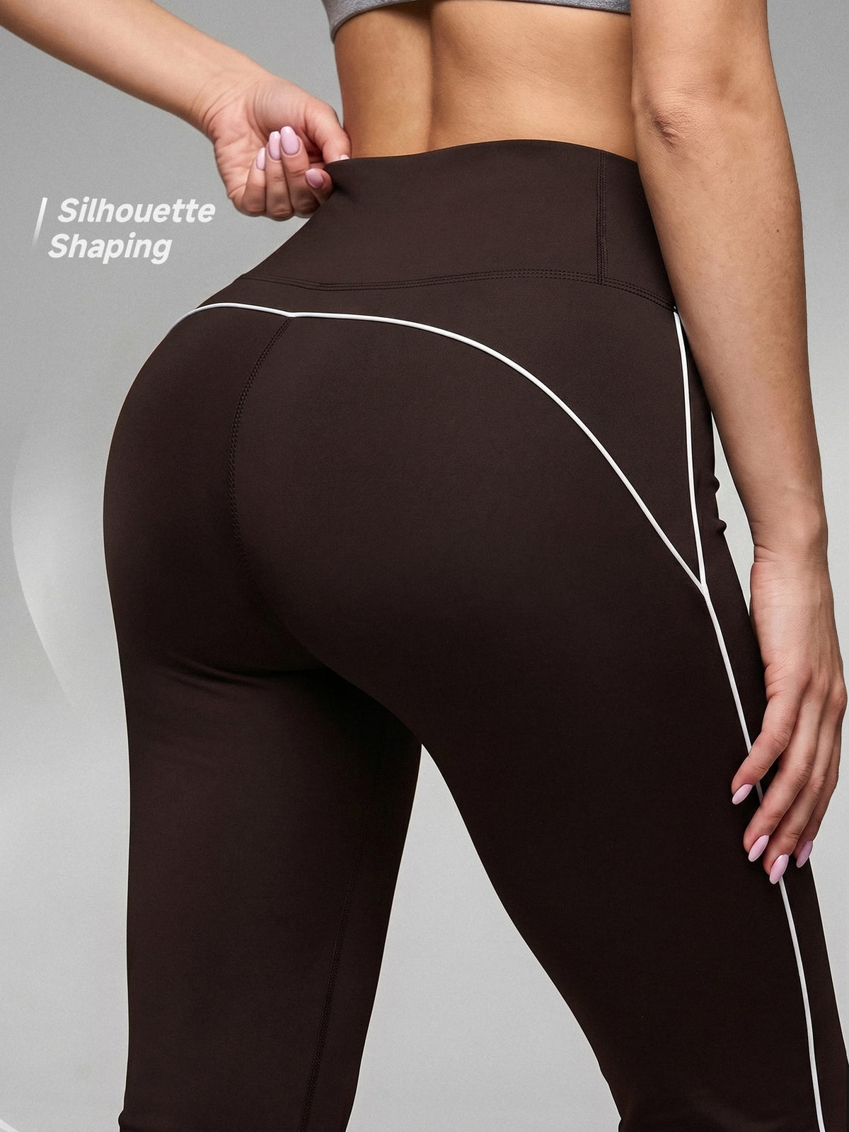 Piped Seam Flare Pants - Coffee