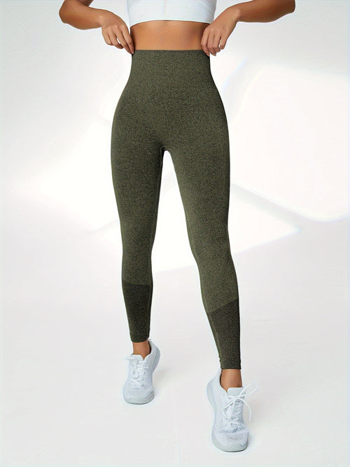 3 Pack High Rise Seamless Leggings - Black+Dark Green+Dark Grey
