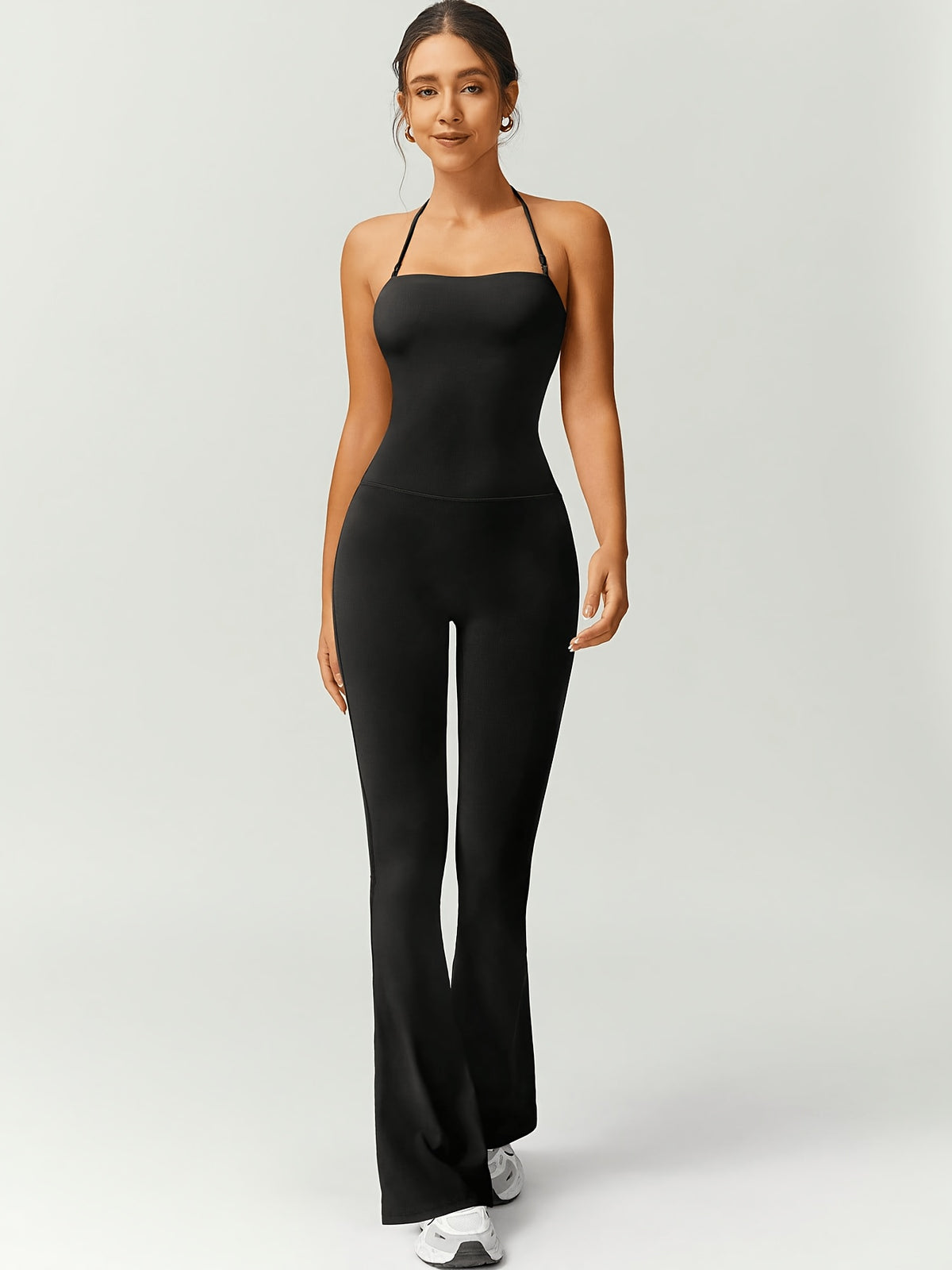 Strapless Flare Jumpsuit - Black