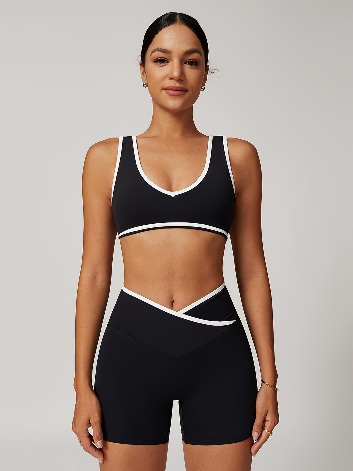 Fitted Tank & Shorts Set - Black