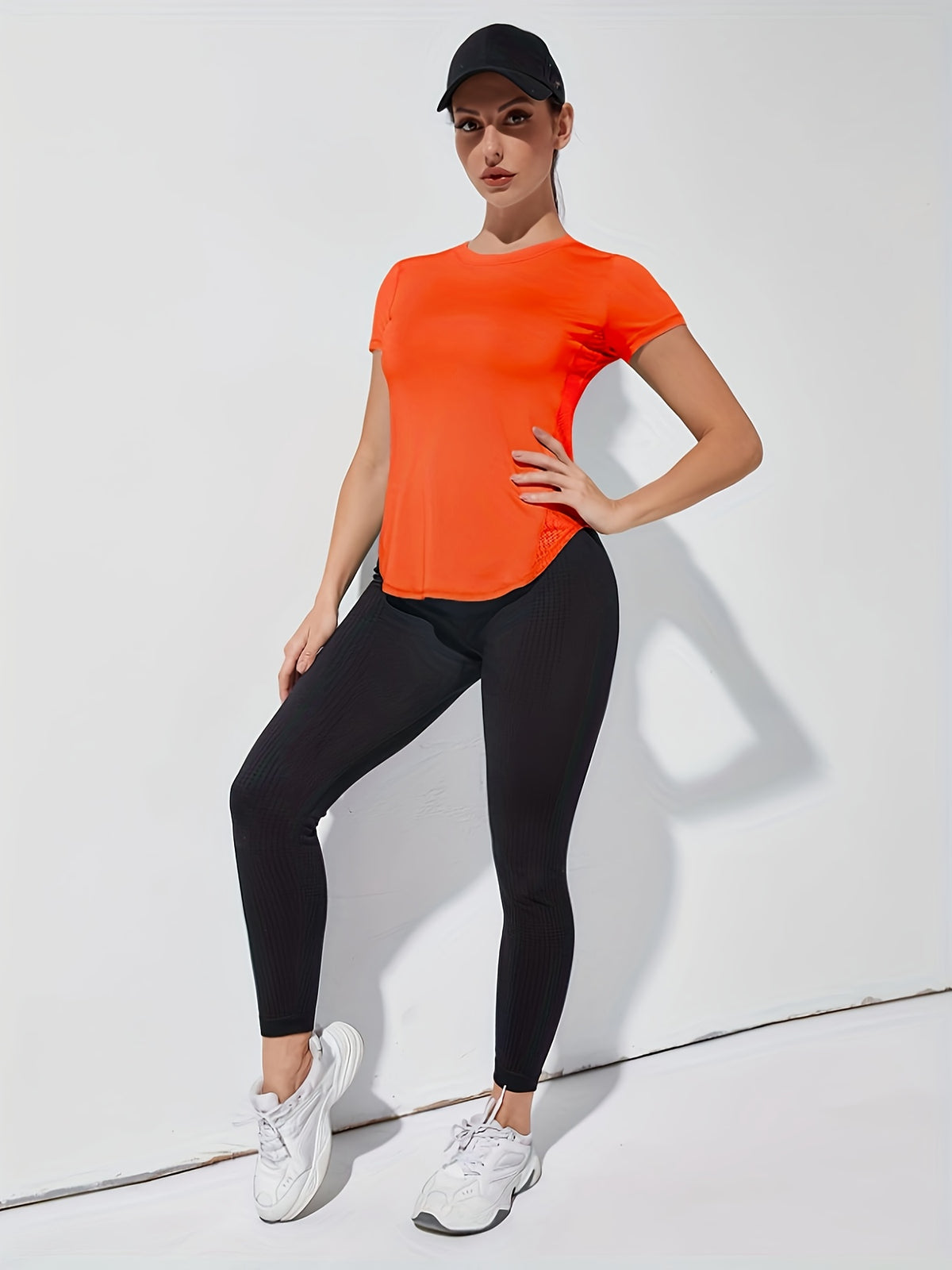 Quick Dry Running Tee - Orange Red